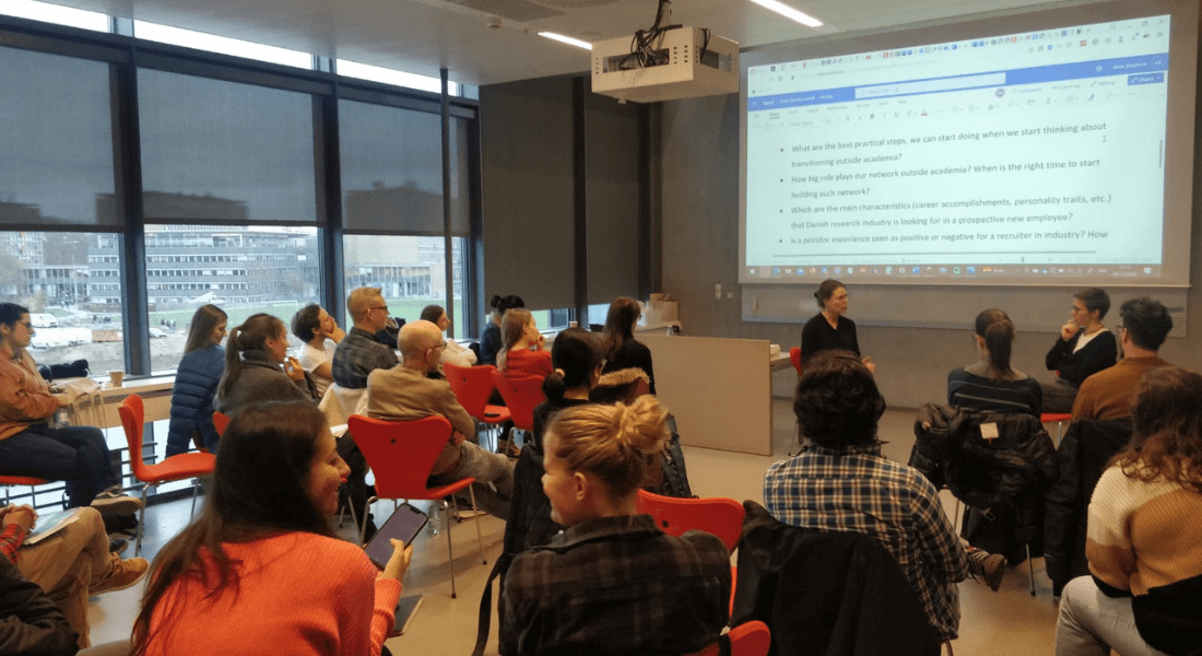 Panel discussion during a BIO Postdoc Network workshop