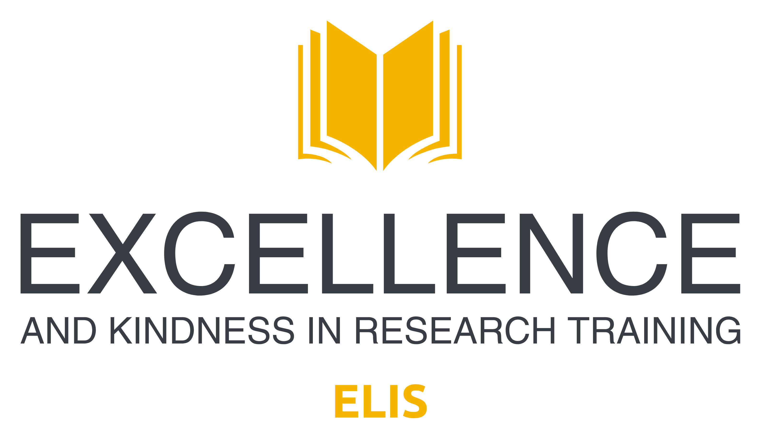 Yellow book icon above the words