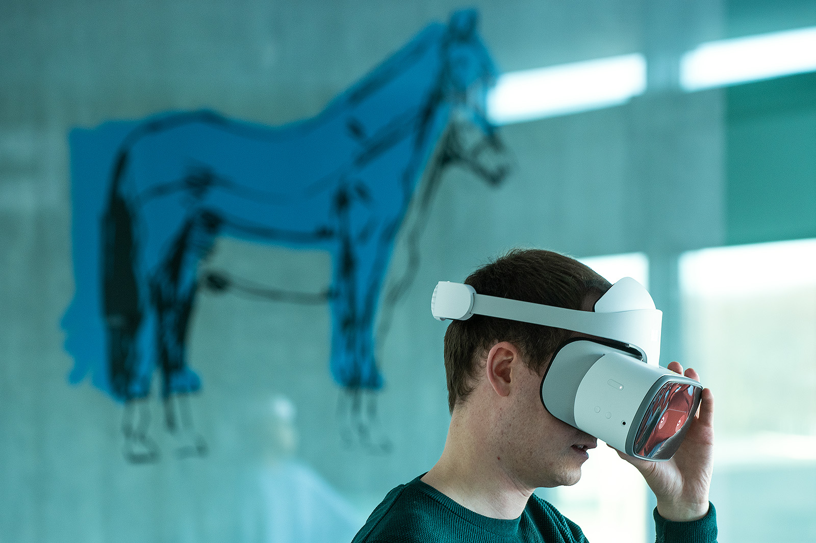Test af VR-udstyr. Foto: Leif Bolding
